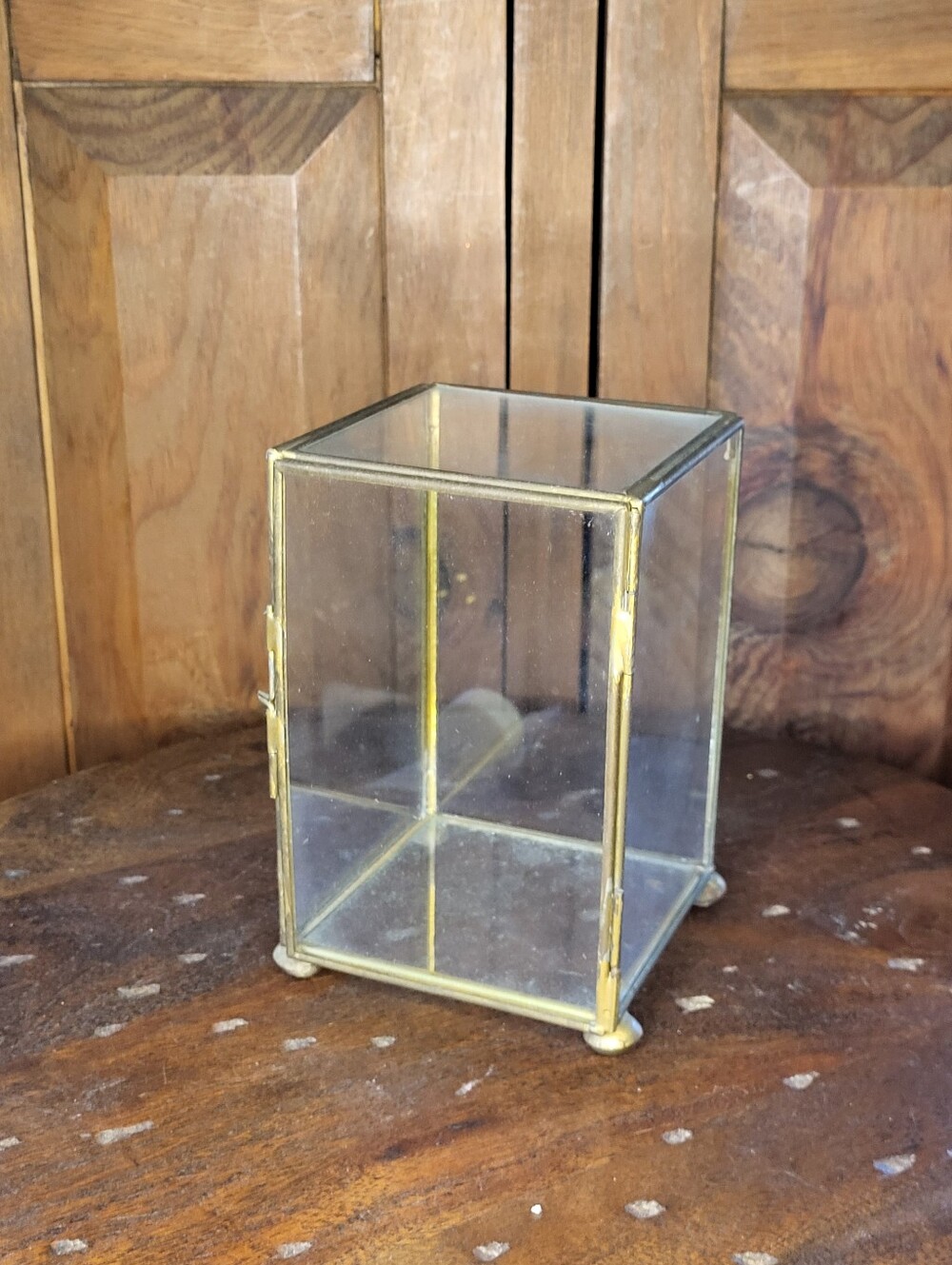 Glass Display Box with Brass Frame - Picture 3 of 10